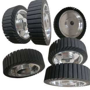 砂带机橡胶接触轮抛光机橡胶轮砂带铝心轮砂带铝心加胶轮砂圈胶轮