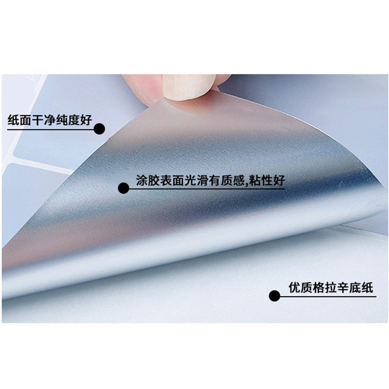 适用于户外防水防油防掉超粘进口亚银龙标签纸不干胶单双排等标贴