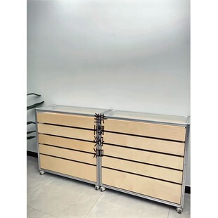 咖啡厅餐边柜铝型材储物板边柜现代简约风斗柜海洋展示柜桦木多层