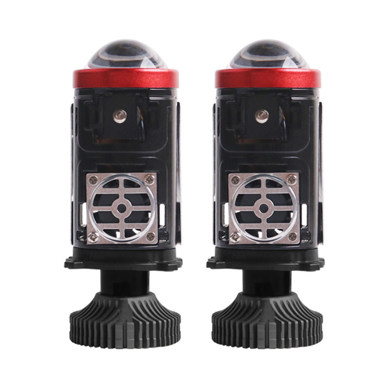 SANVI新款高亮40W H4迷你LED双光透镜大灯摩托车大灯小车头灯升级