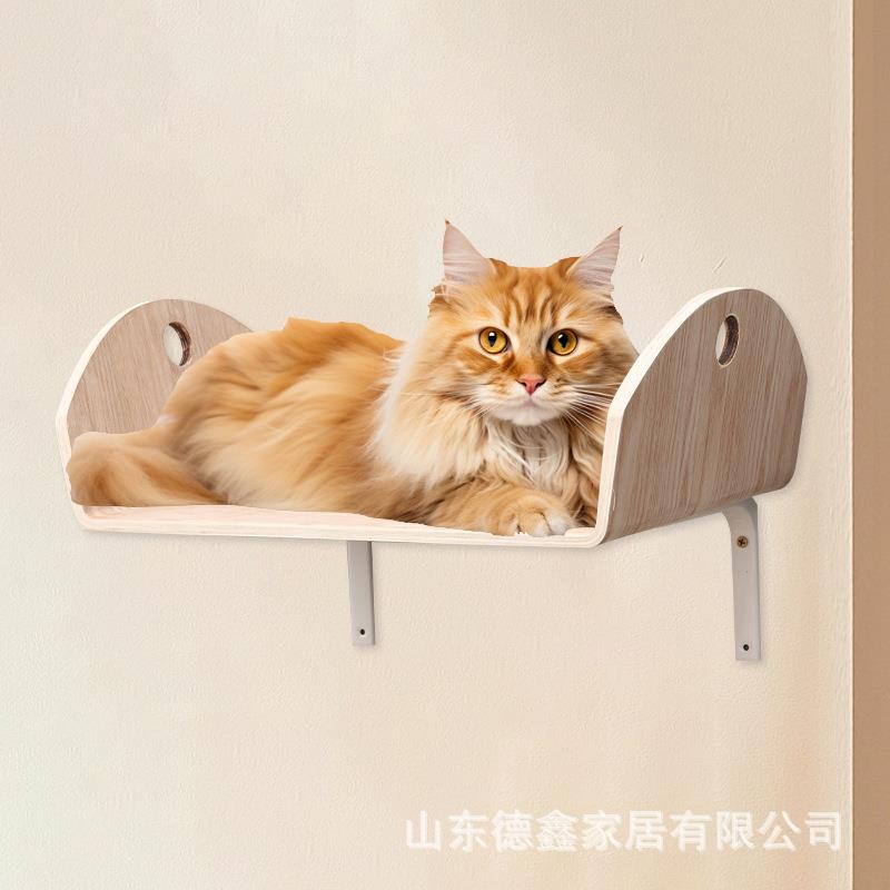 现货实木猫爬架上墙壁式爬梯猫窝一体猫跳台猫抓柱不占地木制