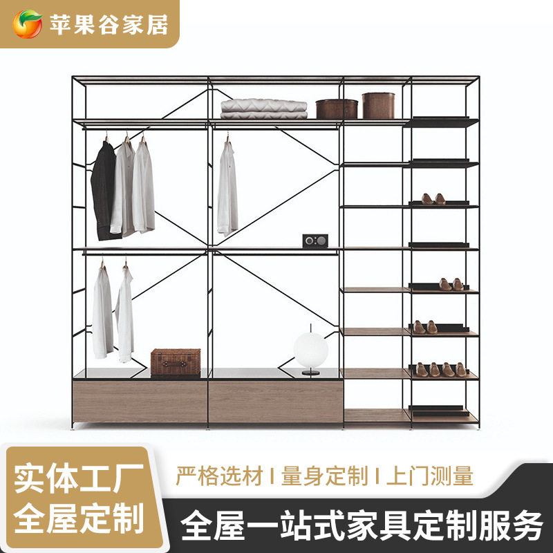 多规格实木衣柜全屋整体衣柜简约双面卧室衣柜现代简约全屋衣柜