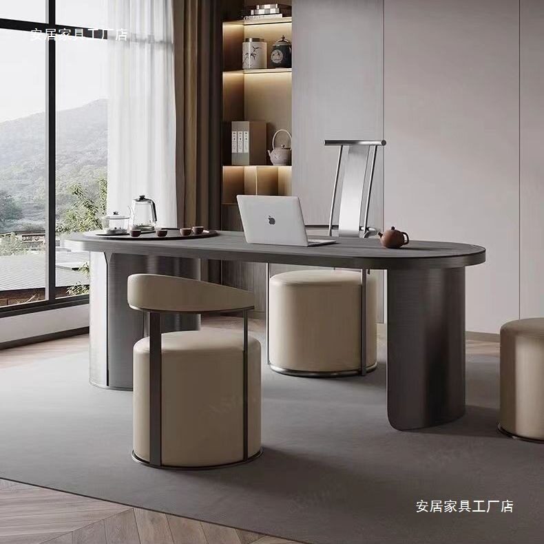 轻奢现代家用客厅大圆凳靠背洽谈卧室桌椅茶台凳椅梳妆凳子
