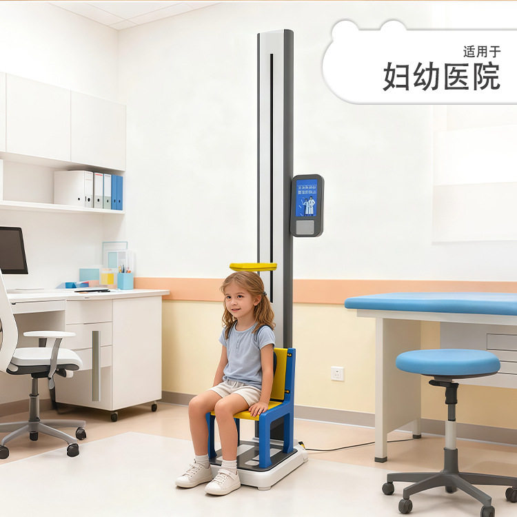 儿童身高体重电子秤 传统式自动感应上下升降碰头式儿童升降秤