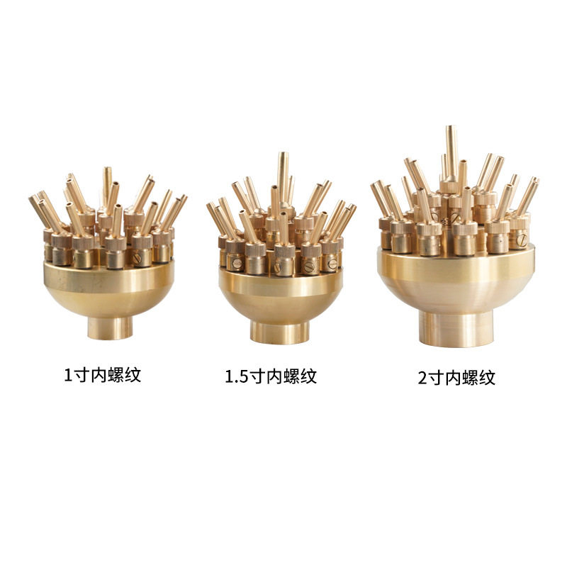 纯铜可调三层花喷泉喷头音乐广场饭店喷水水景景观鼓泡园艺园林