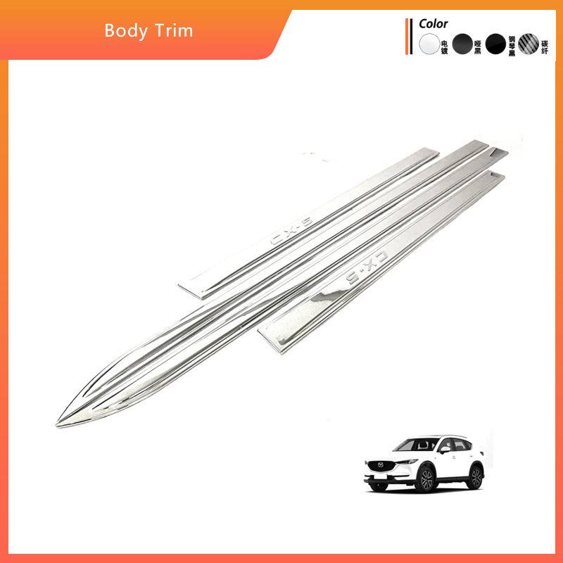 适用于17-21款马自达CX5车身饰条ABS电镀门边条 For Mazda Cx-5