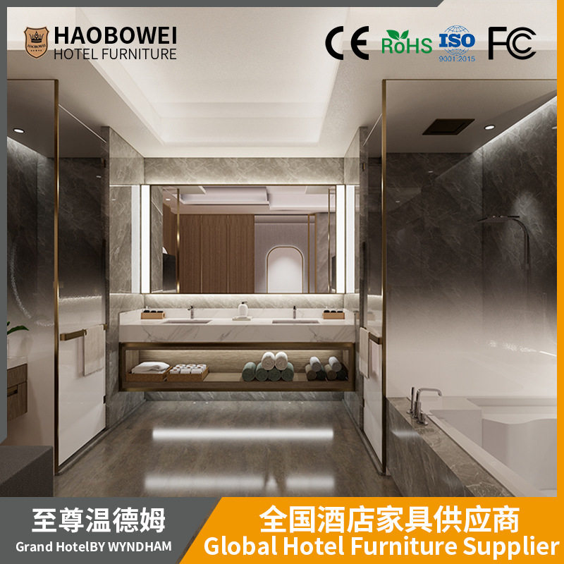 至尊温德姆酒店宾馆家具标间床头板软包电视桌公寓床全套订置图片