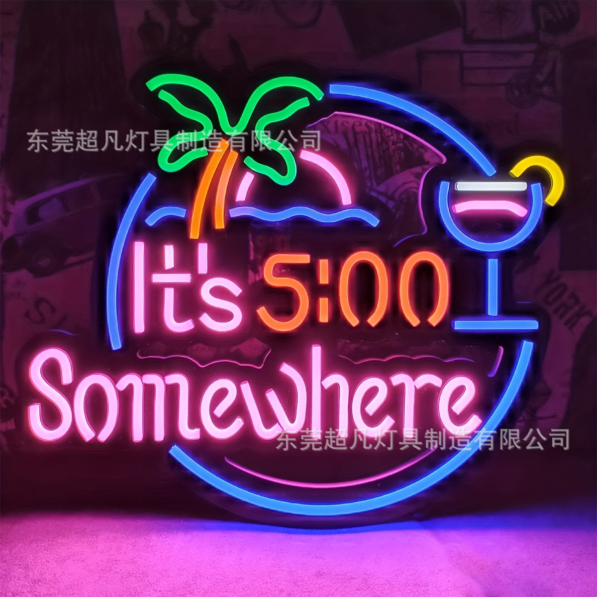 亚马逊跨境LED霓虹炫彩ins节日装饰氛围灯广告牌酒吧字母logo创意
