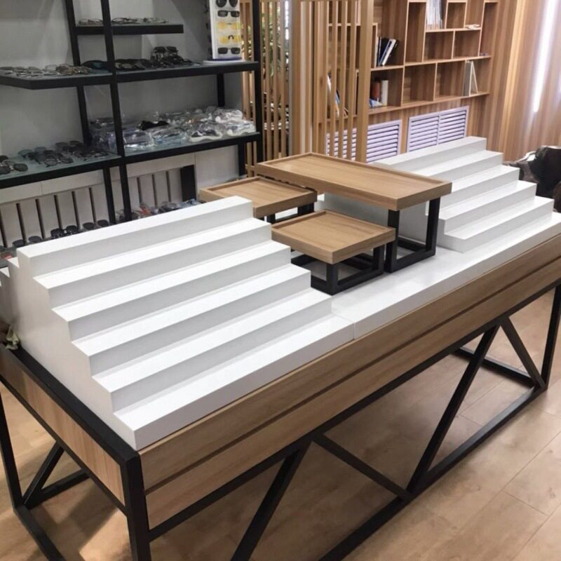 眼镜展示柜台快时尚眼镜店货架烤漆玻璃柜展柜近视太阳墨镜陈列柜