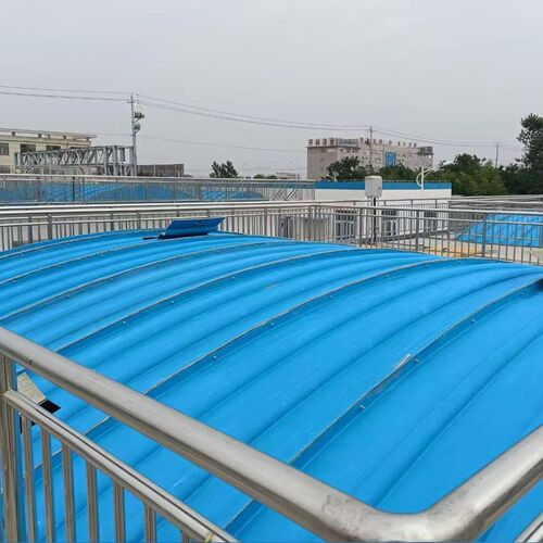 热销玻璃钢污水池盖n板厌氧池密封罩防尘罩拱形盖板除臭密闭集气