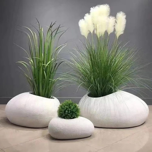 含阳仿真 芦苇高密度芦苇盆景蒲公英芦苇草盆景园林摄影北欧风