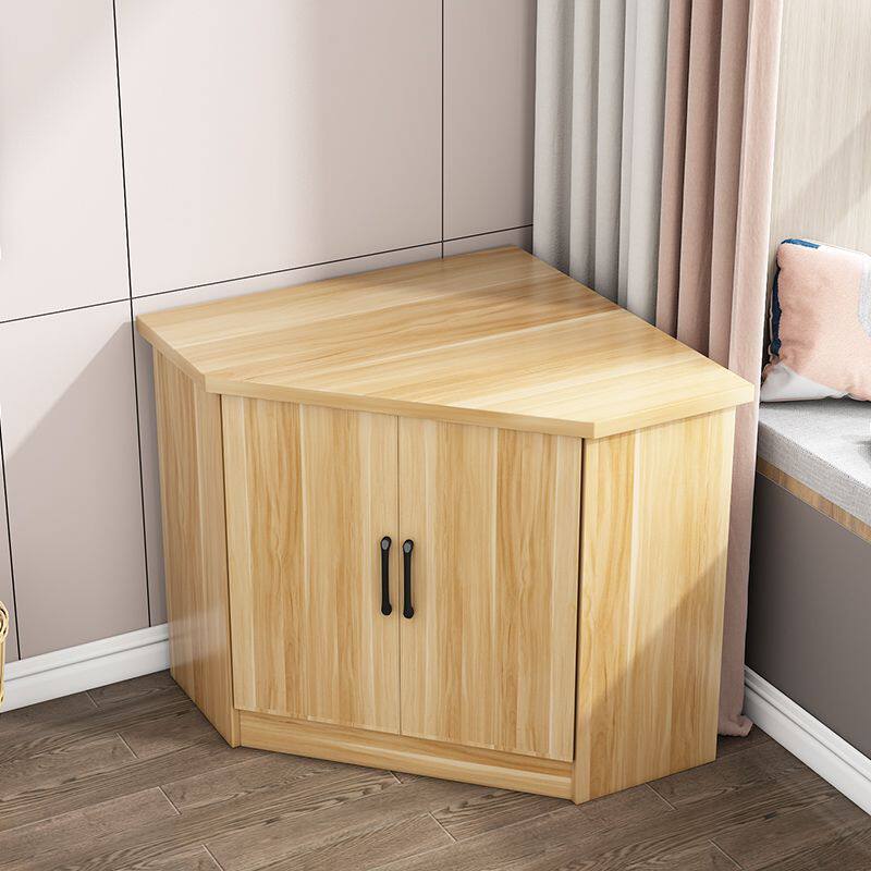 三角柜式置物架墙角单柜客厅转角电视收纳老式拐角矮地柜弧形卧室