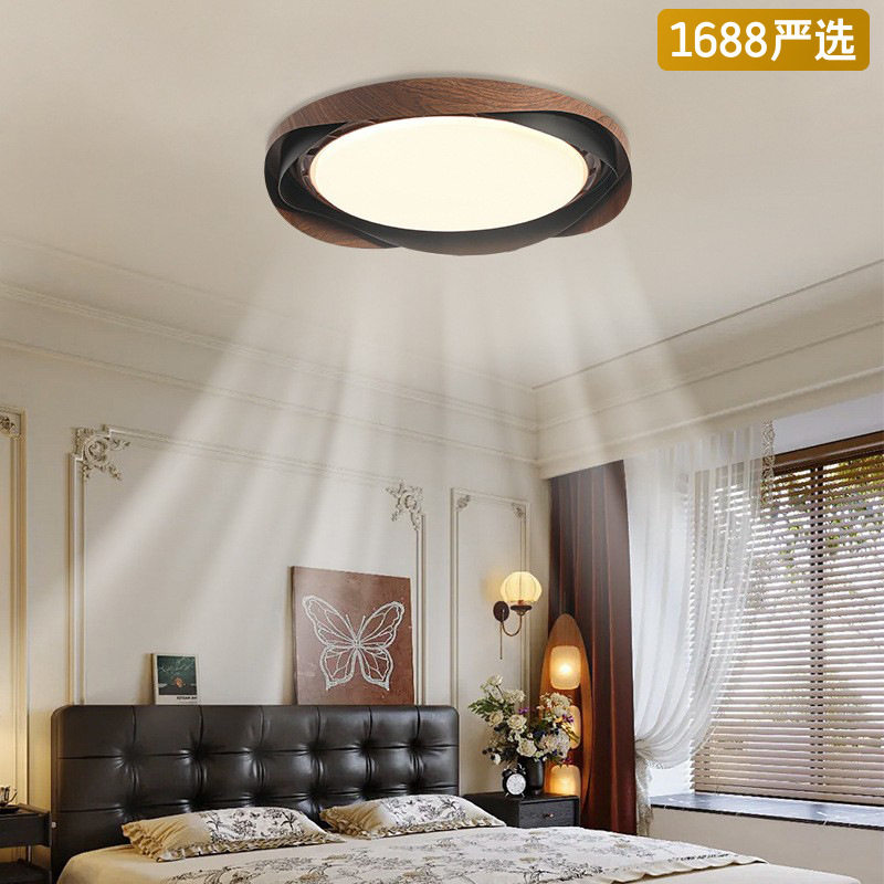 【严选】中古风风扇吸顶灯北欧设计师款2025新款田园风主卧创意灯