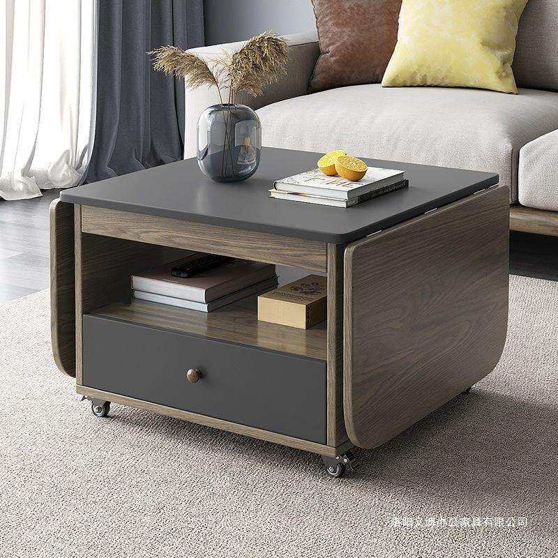 小户型折叠茶几餐桌两用简约现代客厅经济型创意多功能可移动家具