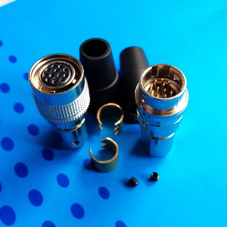 7芯10芯12芯圆型推拉自锁连接器广濑錩钢互换航空插头M11开孔HRS