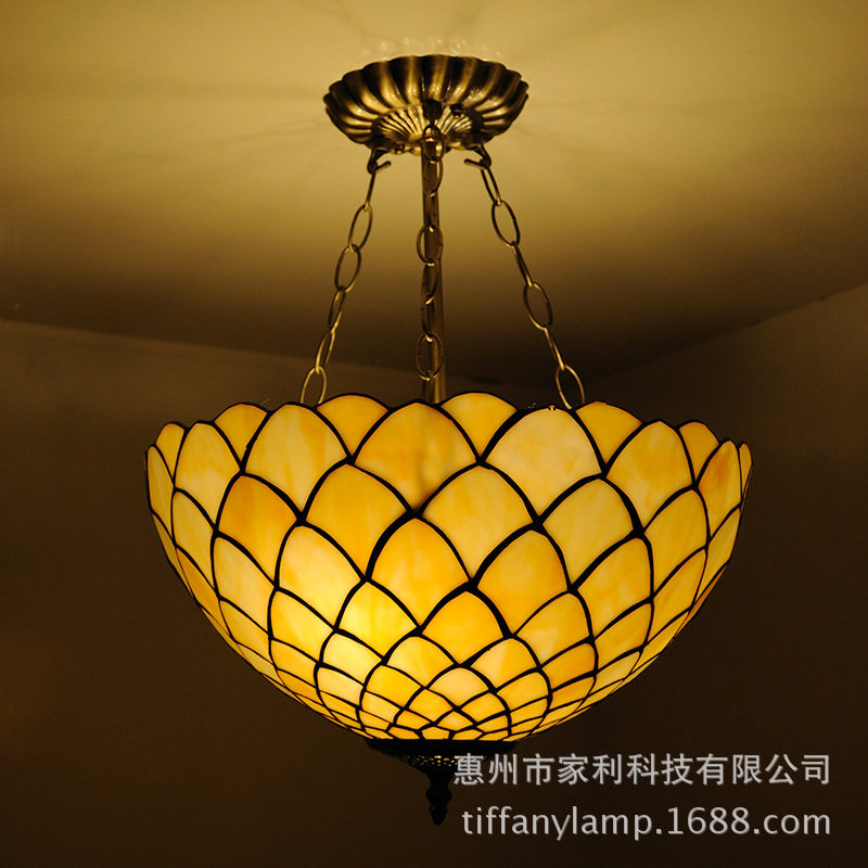 厂家直供欧式复古彩色玻璃餐厅美式客厅过道走廊玄关入户阳台吊灯
