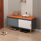 凳鞋 柜坐凳一体鞋 架家用门口可坐式 W8换鞋 长条入户收纳试衣间穿鞋