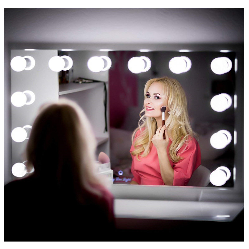 好莱坞化妆镜前灯 LED镜子补光灯 泡镜桌面补光串灯免打孔安装灯