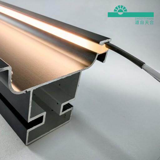 线型灯免拉手中柱灯免拉手线条灯层板灯铝槽灯光家具橱柜