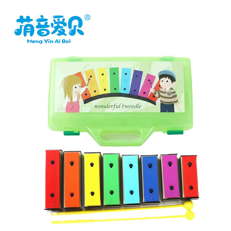 厂家 儿童益智奥尔夫乐器木制八8音阶小木手敲琴