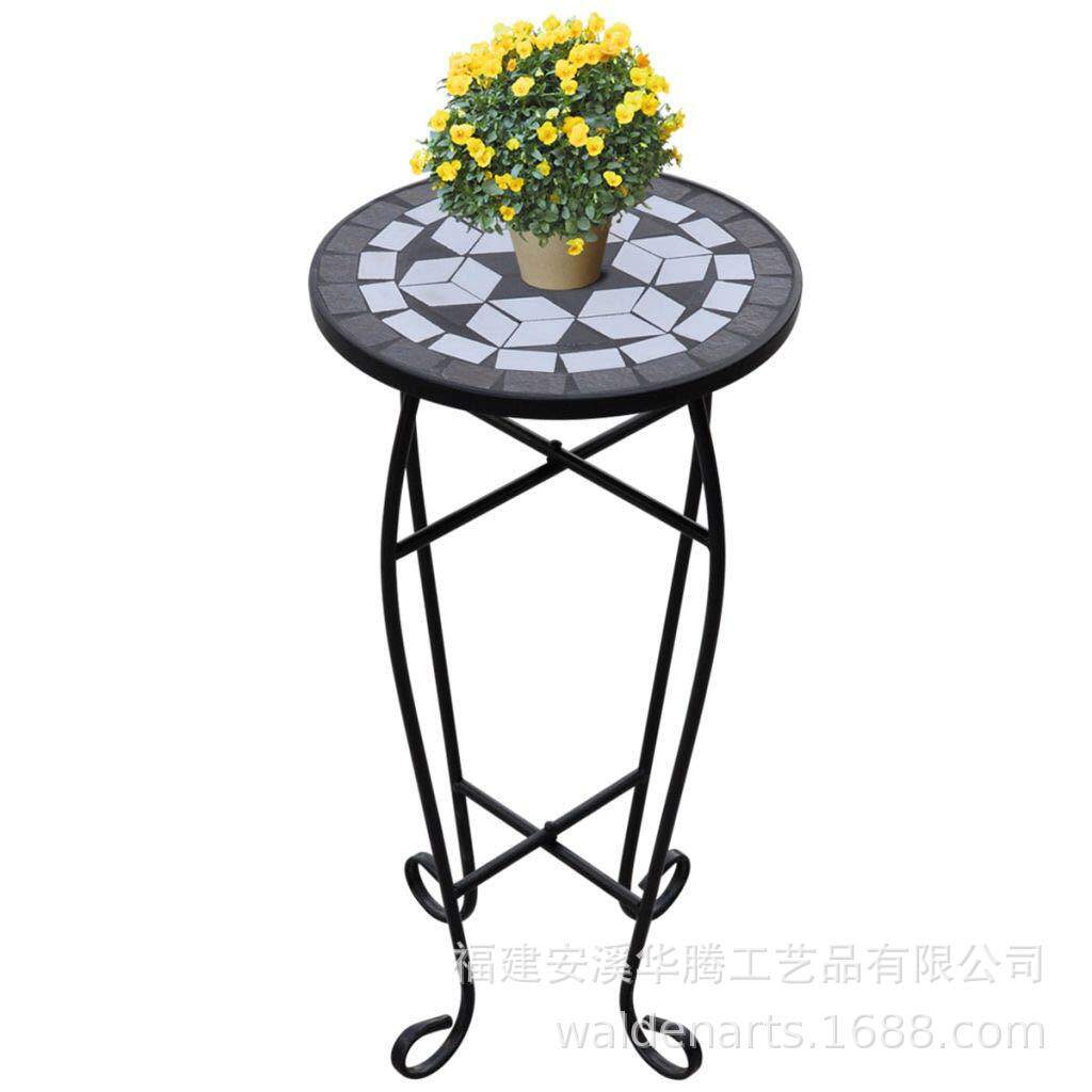 马赛克铁艺花架/庭院花园室内和室外边桌架/植物展示架
