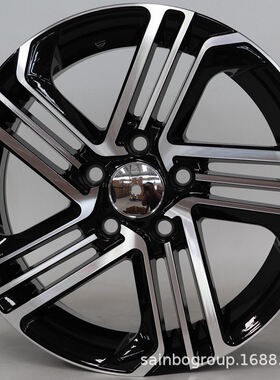 F505787 14寸15寸17寸 黑色车面 盛博 改装汽车铝合金轮毂轮圈
