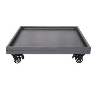 方形花漏盆托带轮抗裂防不渗盘水潮铁艺托盘防垫底盆景正方形镁接