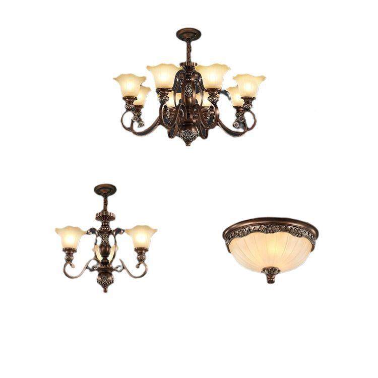 美式复古客厅式套卧房灯欧吊灯客厅具灯铁艺室灯简欧三室两厅套餐,家装灯饰光源,智能吊灯,淘宝优惠券,粉丝福利购,淘宝优惠卷