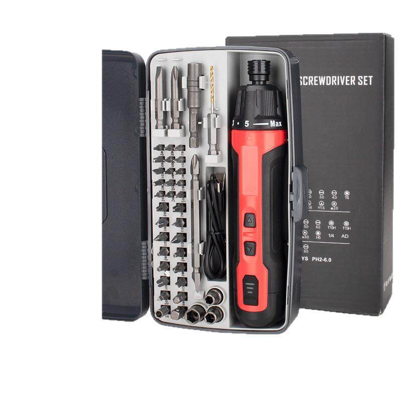 源头工厂3.6V电动螺丝刀套装41in1工业级家用大扭力多功能工具