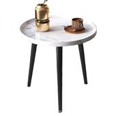 简沙约现北欧木腿家用茶几客厅代小户Y3型发几小桌子木边腿圆形茶