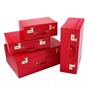 结婚彩礼婚钱盒子订高档实木礼金箱结44婚现金聘禾礼密码彩礼秀服