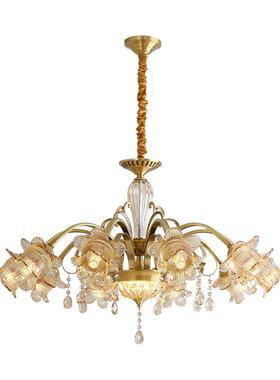 欧式全铜灯厅灯主灯式轻44029奢客吊复式美楼餐厅灯卧室灯书房灯