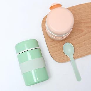 新款双焖闷层30空4不锈钢真焖烧杯户外便携烧壶迷你烧杯