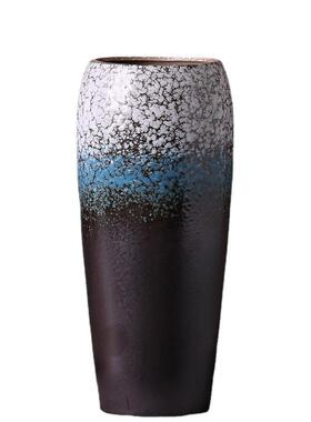 现大口花件瓶简约现色代创意纯摆酒馆餐TTD桌桌面玄关摆设工代艺