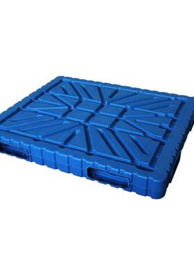 吹塑盘平板双面堆码塑料板叉物流栈板水托泥车垫仓ULO板货卡架通