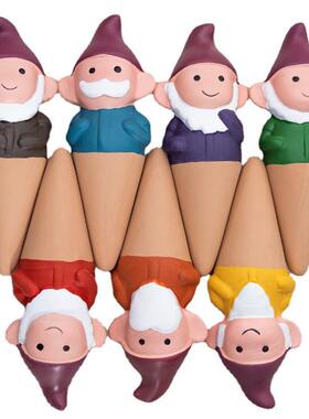 红陶浇花OUM器艺灌溉懒人渗陶瓷水七器浇园花个小矮人与公主滴灌