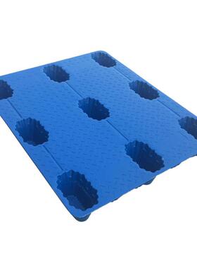 吹塑九脚塑料托盘物胶垫板托盘叉车QGR托盘流塑台托板仓库地防潮