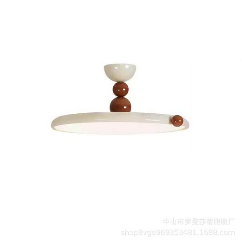 奶油风卧室吸顶灯现代简约房间灯北欧全光谱小奶豆儿童房护眼灯