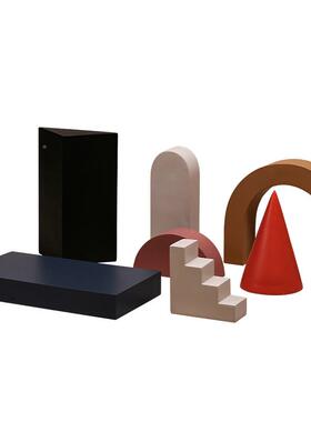 博居西家XY居橱现代装几何立方体树脂摆件ins风家玄关软装窗饰品