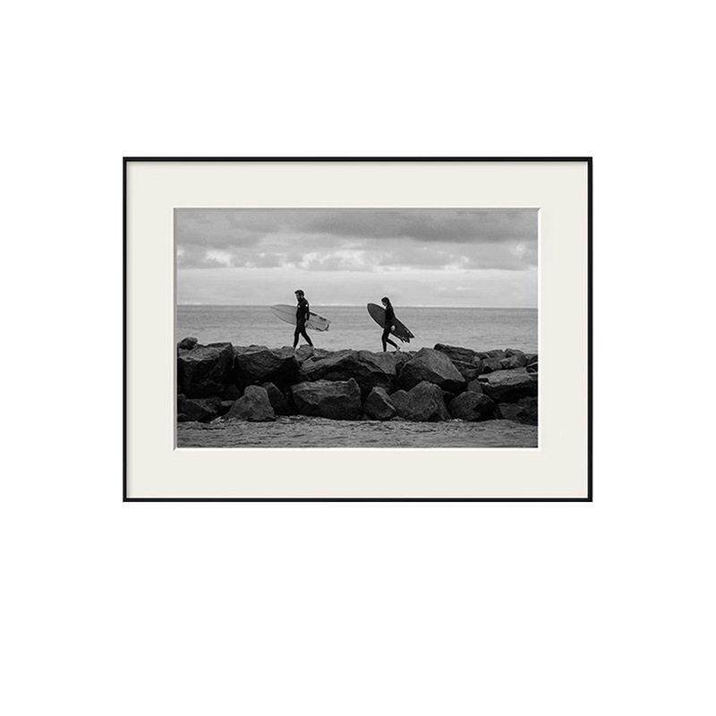 黑白风景照片摄影组合装饰画客厅沙发背景墙挂画餐厅玄关书房壁画