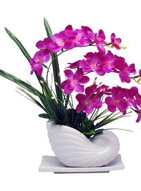 蝴蝶仿CJO真花套视装摆柜件家居客兰厅室内茶几电假花盆栽装饰花