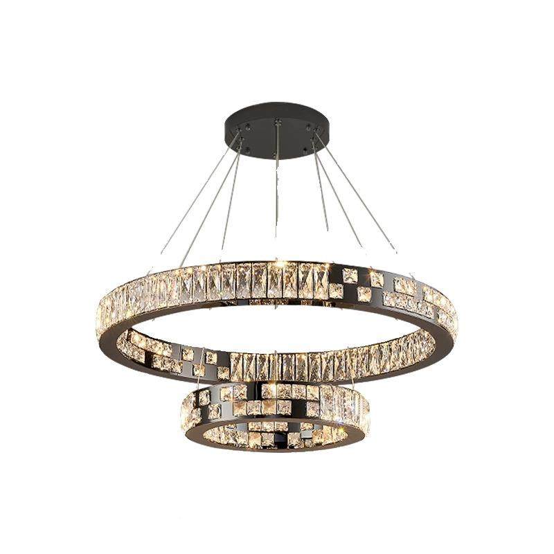 207722护5新厚款复式楼加大灯别吊墅眼水晶吊灯现代轻奢客厅灯高,家装灯饰光源,智能吊灯,淘宝优惠券,粉丝福利购,淘宝优惠卷