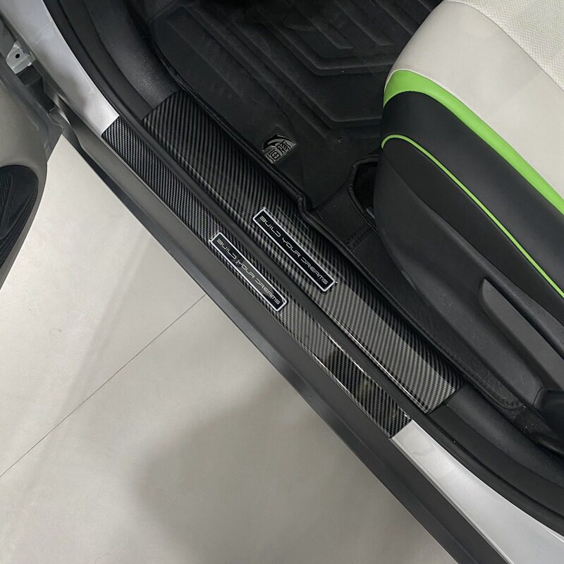 比亚迪海豚智驾EVDMI改装专用碳纤维迎宾踏板后护板内门槛条