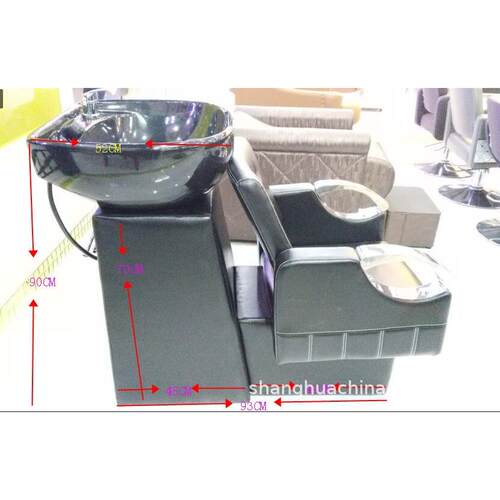 厂家坐式理发冲水床水发坐式洗头店理用冲床洗头床瓷盆专理发床