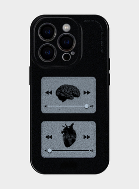 听 iPhone15promax手机壳新款苹果十五plus搞怪趣味艺术14小众不撞款13简约个性12适用11镜头全包黑边IMD软壳