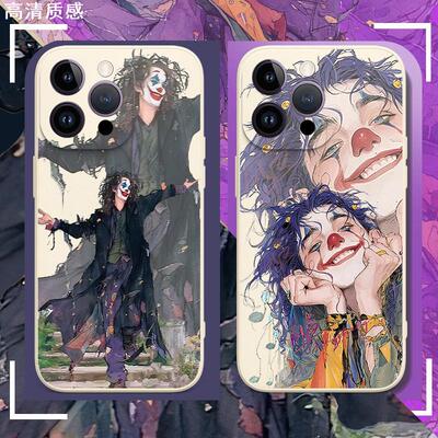 joker小丑适用于苹果15PROMAX手机壳iPhone14PRO自由13mini防摔ipone12pro超薄11max镜头全包PLUS男女新款