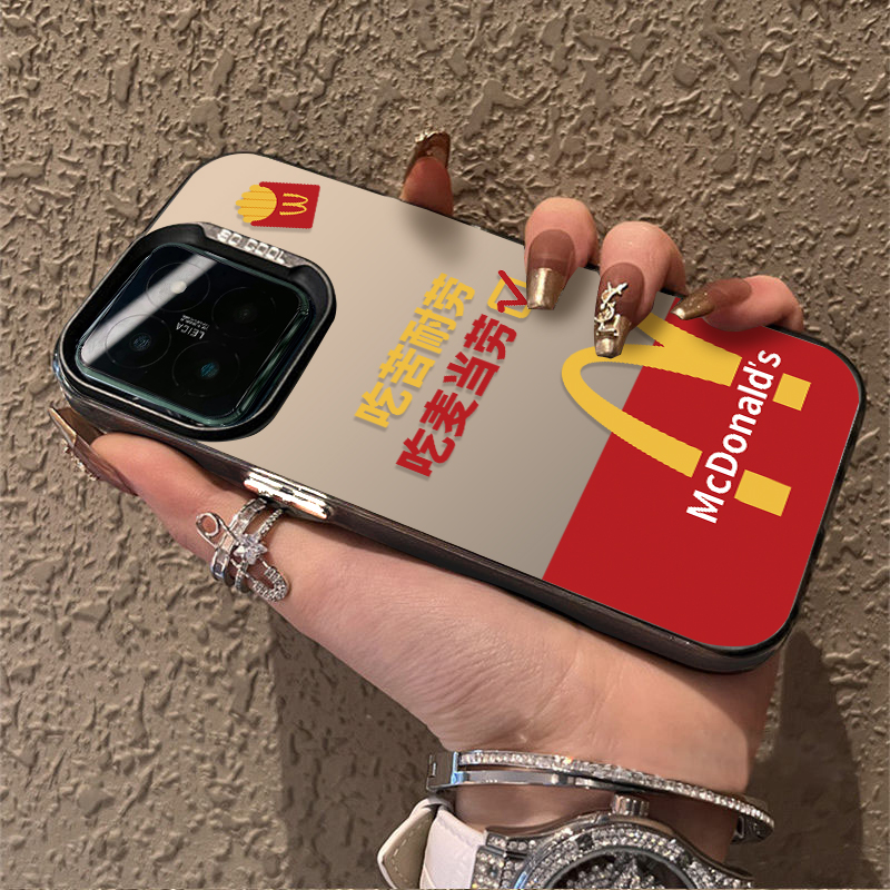 麦当劳适用红米k70手机壳新款小米k60至尊高级感note13套全包k50电竞note12pro+40por防摔个性11彩银男女生款