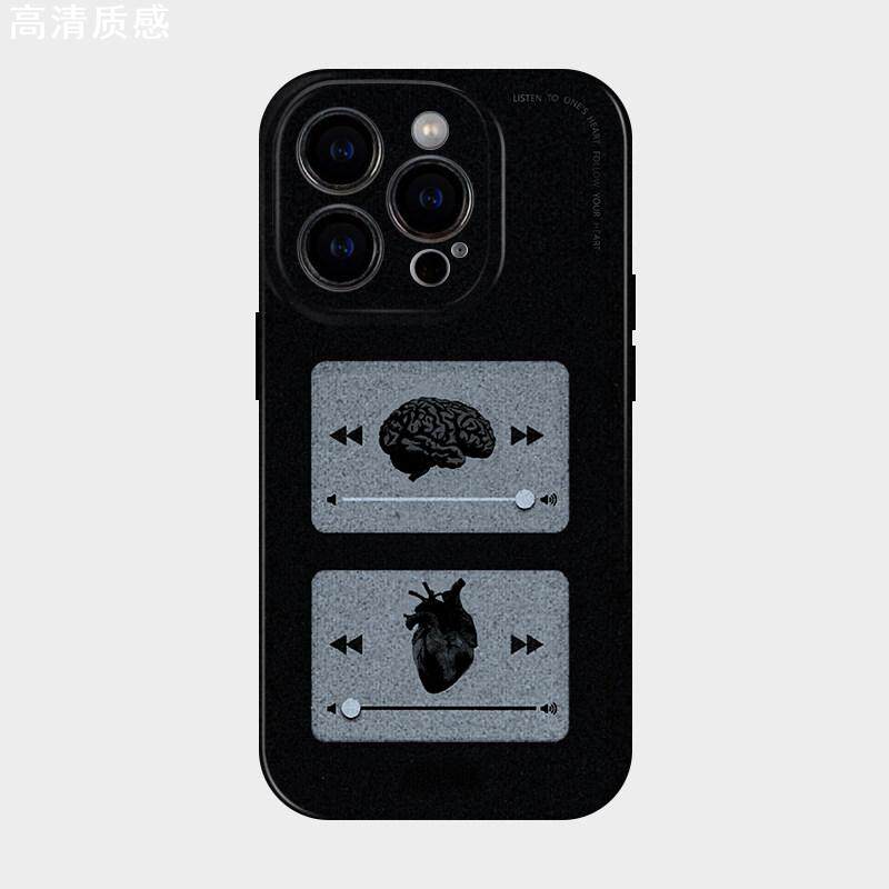 听 iPhone15promax手机壳新款苹果十五plus搞怪趣味艺术14小众不撞款13简约个性12适用11镜头全包黑边IMD软壳