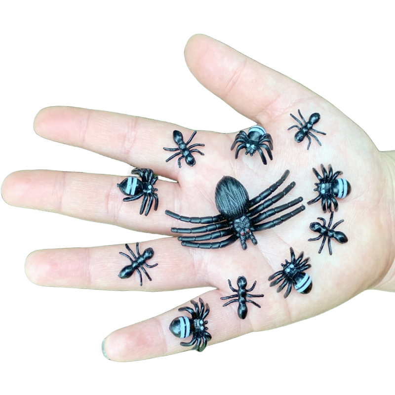 仿真蜘蛛蚂蚁塑胶大小号套装玩具