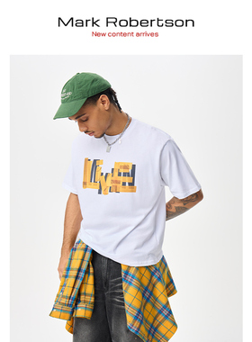 Mark Robertson2025ss纯棉字母半袖个性原创夏款圆领T恤常规款